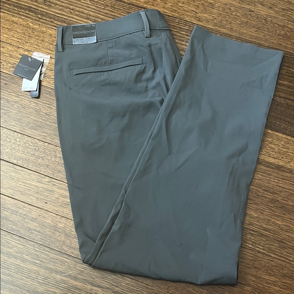 NWT Magaschoni Comfort Stretch Grey Pants Men’s size 36